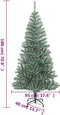 vidaXL - Kunstkerstboom - met - 300 - LED's - kerstballen - en - sneeuw - 180 - cm