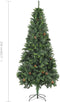 vidaXL - Kunstkerstboom - met - dennenappels - 210 - cm - groen