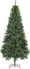 vidaXL - Kunstkerstboom - met - dennenappels - 210 - cm - groen