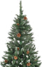 vidaXL - Kunstkerstboom - met - dennenappels - en - wit - glitter - 150 - cm