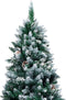 vidaXL - Kunstkerstboom - met - dennenappels - en - witte - sneeuw - 240 - cm