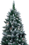 vidaXL - Kunstkerstboom - met - dennenappels - en - witte - sneeuw - 150 - cm