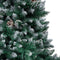 vidaXL - Kunstkerstboom - met - dennenappels - en - witte - sneeuw - 150 - cm