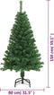 vidaXL - Kunstkerstboom - met - dikke - takken - 150 - cm - PVC - groen