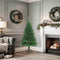 vidaXL - Kunstkerstboom - met - dikke - takken - 150 - cm - PVC - groen