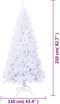 vidaXL - Kunstkerstboom - met - dikke - takken - 210 - cm - PVC - wit