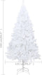 vidaXL - Kunstkerstboom - met - dikke - takken - 240 - cm - PVC - wit
