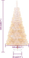 vidaXL - Kunstkerstboom - met - iriserende - uiteinden - 210 - cm - PVC - wit