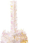 vidaXL - Kunstkerstboom - met - iriserende - uiteinden - 210 - cm - PVC - wit