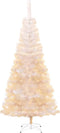 vidaXL - Kunstkerstboom - met - iriserende - uiteinden - 240 - cm - PVC - wit