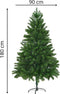 vidaXL - Kunstkerstboom - met - levensechte - naalden - 180 - cm - groen