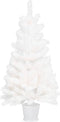vidaXL - Kunstkerstboom - met - levensechte - naalden - 90 - cm - wit