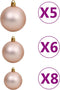 vidaXL - Kunstkerstboom - met - scharnieren - 150 - LED - en - kerstballen - 120 - cm