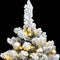 vidaXL - Kunstkerstboom - met - scharnieren - 150 - LED - en - kerstballen - 120 - cm