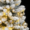 vidaXL - Kunstkerstboom - met - scharnieren - 150 - LED - en - kerstballen - 120 - cm