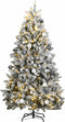 vidaXL - Kunstkerstboom - met - scharnieren - 300 - LED's - en - kerstballen - 180 - cm
