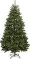 vidaXL - Kunstkerstboom - met - scharnieren - 300 - LED's - en - kerstballen - 210 - cm