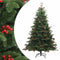 vidaXL - Kunstkerstboom - met - scharnieren - dennenappels - en - bessen - 240 - cm