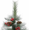 vidaXL - Kunstkerstboom - met - scharnieren - dennenappels - en - bessen - 120 - cm