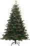 vidaXL - Kunstkerstboom - met - scharnieren - dennenappels - en - bessen - 240 - cm