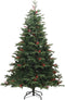 vidaXL - Kunstkerstboom - met - scharnieren - dennenappels - en - bessen - 180 - cm