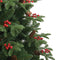 vidaXL - Kunstkerstboom - met - scharnieren - dennenappels - en - bessen - 240 - cm