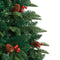 vidaXL - Kunstkerstboom - met - scharnieren - dennenappels - en - bessen - 150 - cm