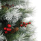 vidaXL - Kunstkerstboom - met - scharnieren - dennenappels - en - bessen - 120 - cm