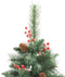 vidaXL - Kunstkerstboom - met - scharnieren - dennenappels - en - bessen - 180 - cm