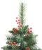 vidaXL - Kunstkerstboom - met - scharnieren - dennenappels - en - bessen - 210 - cm