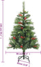 vidaXL - Kunstkerstboom - met - scharnieren - dennenappels - en - bessen - 150 - cm
