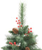 vidaXL - Kunstkerstboom - met - scharnieren - dennenappels - en - bessen - 240 - cm