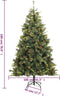 vidaXL - Kunstkerstboom - met - scharnieren - en - dennenappels - 180 - cm