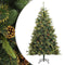 vidaXL - Kunstkerstboom - met - scharnieren - en - dennenappels - 240 - cm