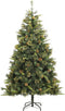 vidaXL - Kunstkerstboom - met - scharnieren - en - dennenappels - 240 - cm