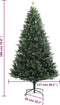 vidaXL - Kunstkerstboom - met - scharnieren - en - rode - bessen - 180 - cm