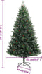 vidaXL - Kunstkerstboom - met - scharnieren - en - rode - bessen - 240 - cm