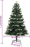 vidaXL - Kunstkerstboom - met - scharnieren - en - sneeuw - 120 - cm