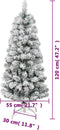 vidaXL - Kunstkerstboom - met - scharnieren - en - sneeuw - 120 - cm