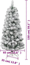 vidaXL - Kunstkerstboom - met - scharnieren - en - sneeuw - 150 - cm
