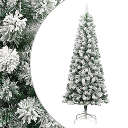 vidaXL - Kunstkerstboom - met - scharnieren - en - sneeuw - 210 - cm