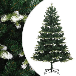 vidaXL - Kunstkerstboom - met - scharnieren - en - sneeuw - 210 - cm