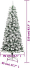 vidaXL - Kunstkerstboom - met - scharnieren - en - sneeuw - 210 - cm