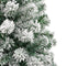 vidaXL - Kunstkerstboom - met - scharnieren - en - sneeuw - 210 - cm