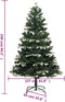 vidaXL - Kunstkerstboom - met - scharnieren - en - sneeuw - 240 - cm