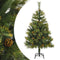 vidaXL - Kunstkerstboom - met - scharnieren - en - standaard - 150 - cm