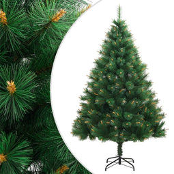 vidaXL - Kunstkerstboom - met - scharnieren - en - standaard - 150 - cm