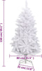 vidaXL - Kunstkerstboom - met - scharnieren - en - standaard - 150 - cm - wit
