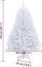 vidaXL - Kunstkerstboom - met - scharnieren - en - standaard - 150 - cm - wit