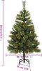 vidaXL - Kunstkerstboom - met - scharnieren - en - standaard - 150 - cm